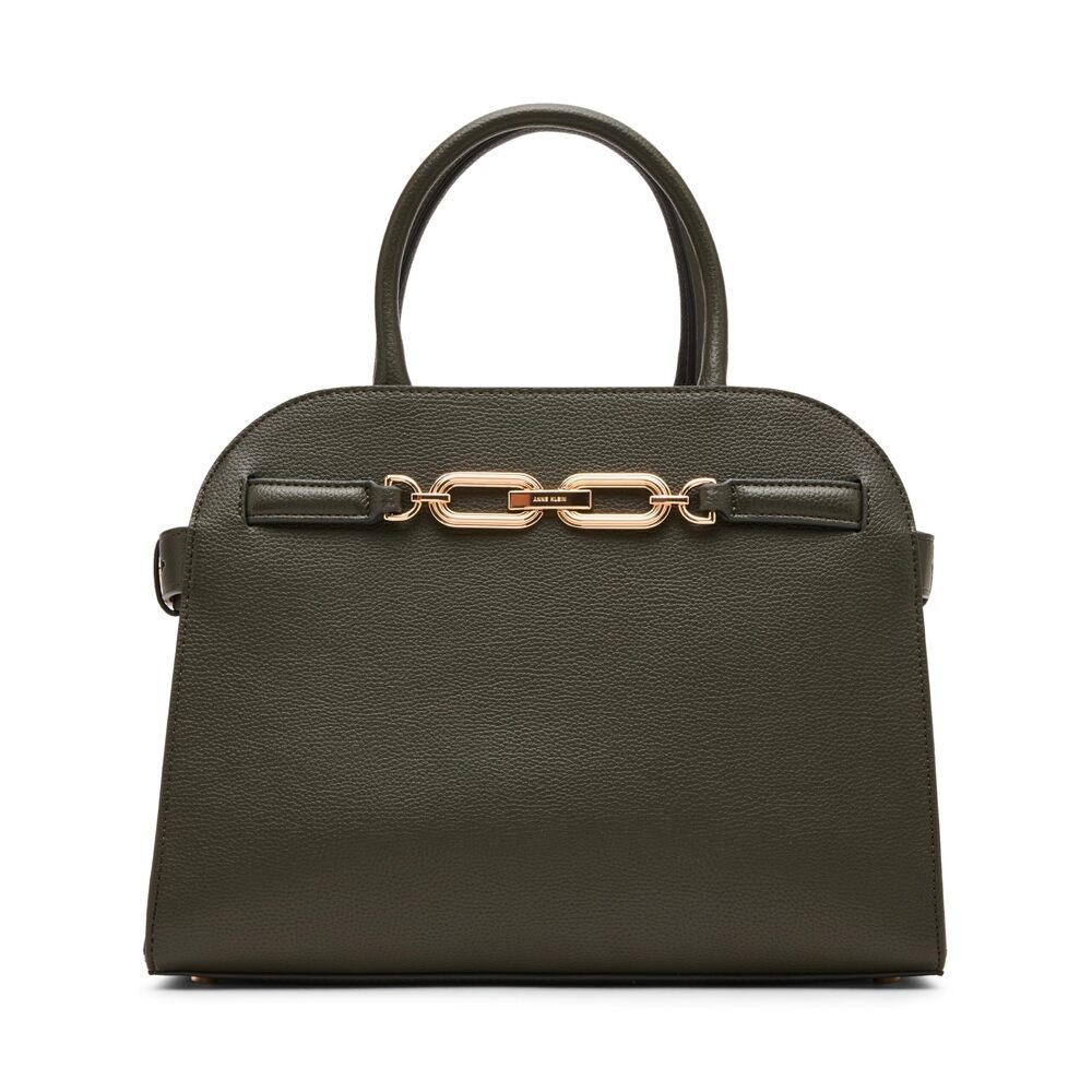 6871 Medium Curved Satchel with Convertible Strap, Caper